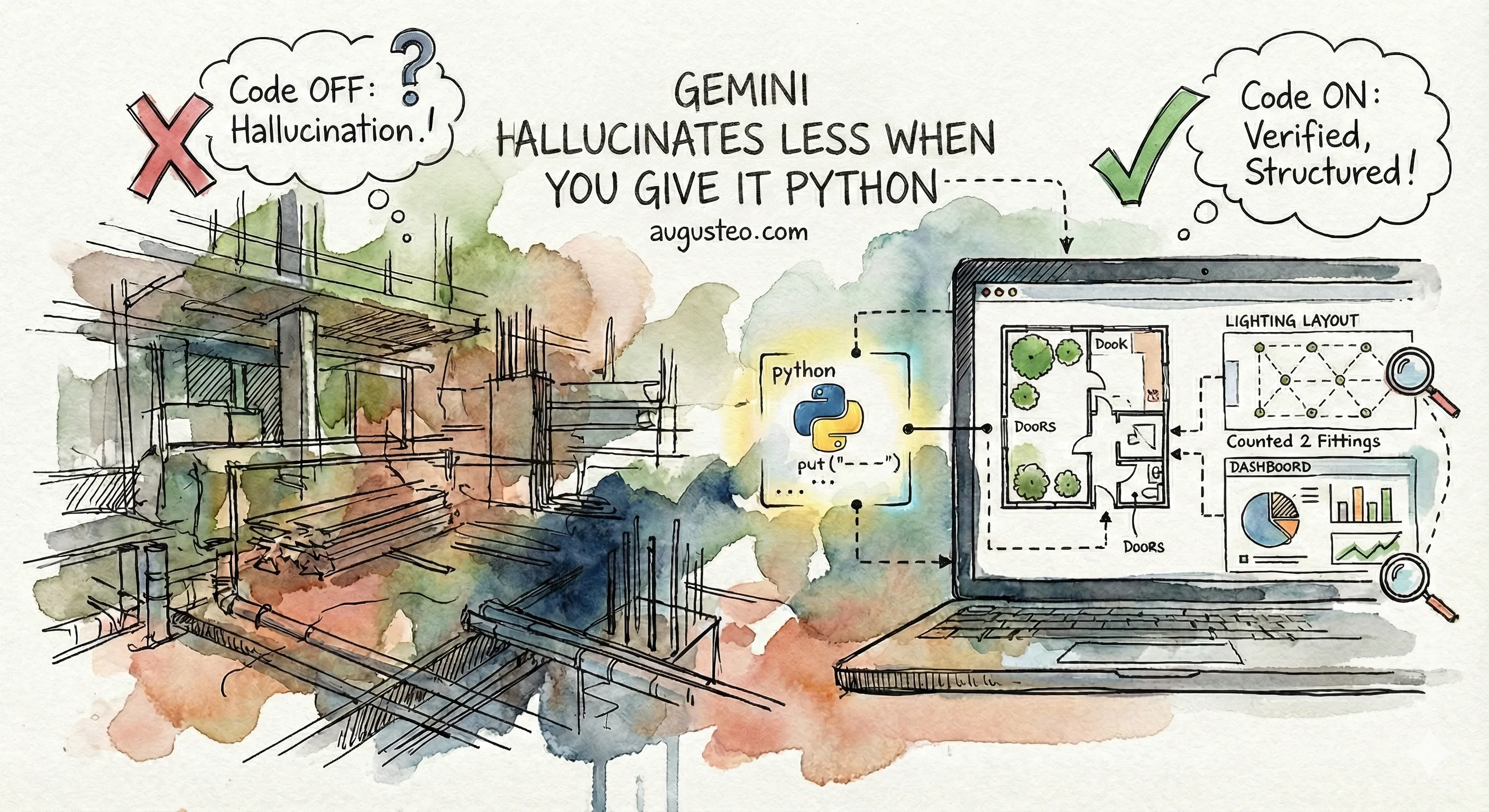 Floor plan showing rooms, trees, and doors